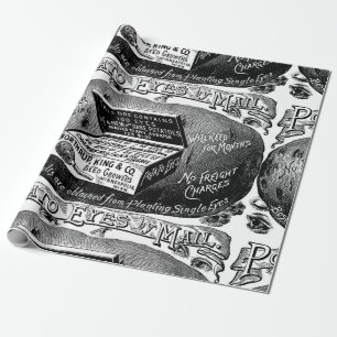 Seltsame Vintage Kartoffelwerbung Geschenkpapier