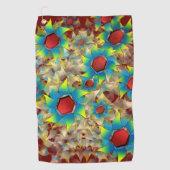 Seltsame virtuelle Blume, bläuliche Blütenblätter  Golfhandtuch (Vorderseite)