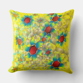 'Seltsame virtuelle Blume, bläuliche Blütenblätter Kissen