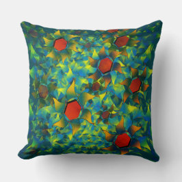 Seltsame virtuelle Blume, verbrannte Blütenblätter Kissen