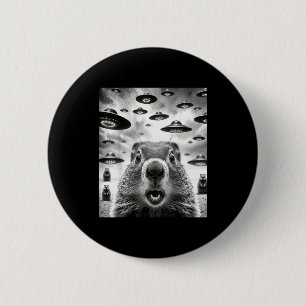 Seltsame Waldmurmeltiere Selfie mit Alien Ufo Lust Button