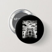 Seltsame Waldmurmeltiere Selfie mit Alien Ufo Lust Button (Vorne & Hinten)