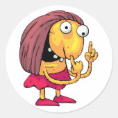 Seltsame weibliche Stickers (Vorderseite)