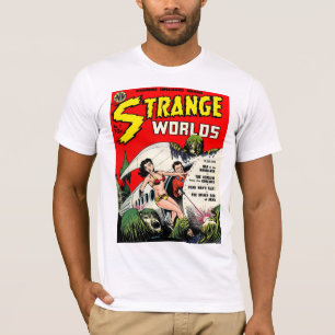 SELTSAME WELTEN Coole Vintage-Comicbook-Coverkunst T-Shirt