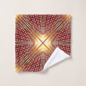 Seltsame Wiederholungslinien, die Lichtkreise erze Badhandtuch Set (Waschlappen)