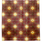 Seltsame Wiederholungslinien, die Lichtkreise erze Duschvorhang (Vorderseite)