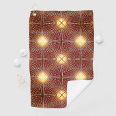 Seltsame Wiederholungslinien, die Lichtkreise erze Golfhandtuch (Insitu)