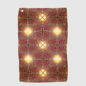 Seltsame Wiederholungslinien, die Lichtkreise erze Golfhandtuch (Vorderseite)