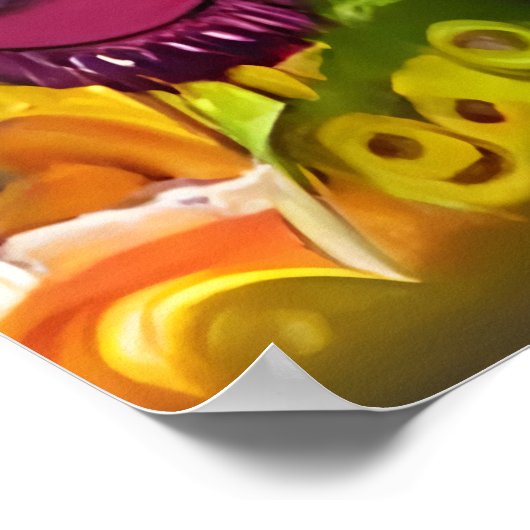 Seltsamer bunter Traum | AI Art Poster (Ecke)