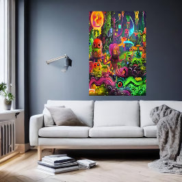 Seltsamer bunter Traum | AI Art Poster
