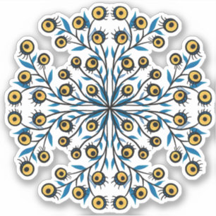 Seltsamer Horror Kreatur Goth Fantasy Art mit Auge Aufkleber