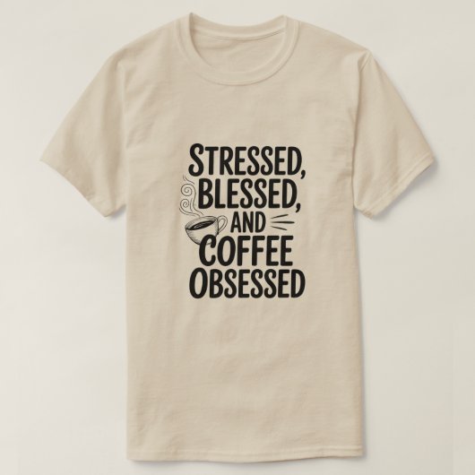 Seltsamer Kaffee mit eigenem Zitat T-Shirt (Design vorne)