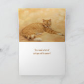 Seltsamer Katzenkrebs verwöhnen Karte (Innenseite)