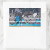 Seltsamer Kopf Rechteckiger Aufkleber (Tasche)