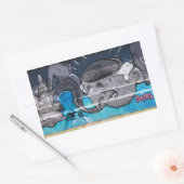 Seltsamer Kopf Rechteckiger Aufkleber (Umschlag)