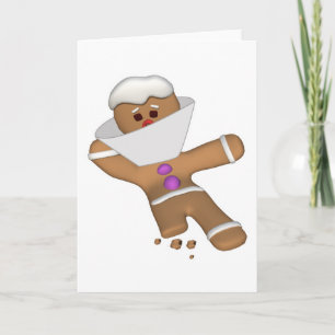 Seltsamer Lebkuchen Mann Feiertagskarte