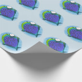 seltsamer Puffer-Cartoon Geschenkpapier (Ecke)