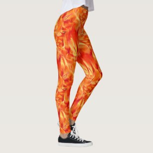 Seltsamer Rapport-Satin-Ton, Mandarine Peeling Leggings