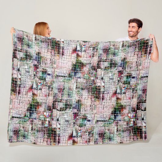 Seltsamer, rauer Farbton, der unter abstraktem Jut Fleecedecke (Beispiel)