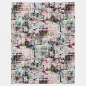 Seltsamer, rauer Farbton, der unter abstraktem Jut Fleecedecke (Vorderseite)