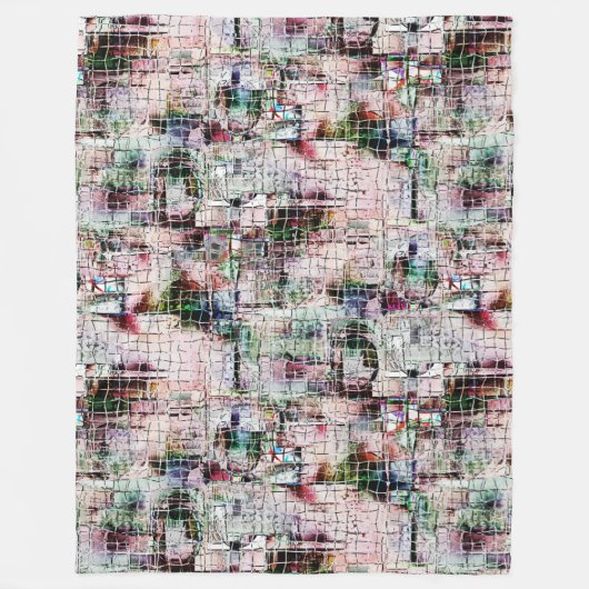 Seltsamer, rauer Farbton, der unter abstraktem Jut Fleecedecke (Vorderseite)