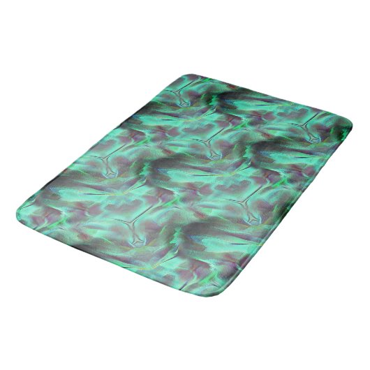 Seltsamer Satin-Ton, grün bis kohlenstoffhaltig Badematte (Schrägansicht)