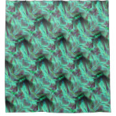 Seltsamer Satin-Ton, grün bis kohlenstoffhaltig Duschvorhang (Vorderseite)