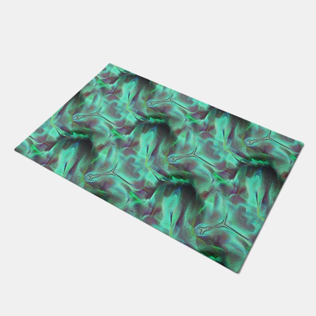 Seltsamer Satin-Ton, grün bis kohlenstoffhaltig Fußmatte (Schrägansicht)