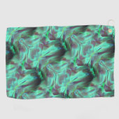 Seltsamer Satin-Ton, grün bis kohlenstoffhaltig Golfhandtuch (Horizontal)