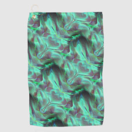 Seltsamer Satin-Ton, grün bis kohlenstoffhaltig Golfhandtuch