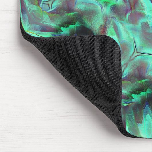 Seltsamer Satin-Ton, grün bis kohlenstoffhaltig Mousepad (Ecke)