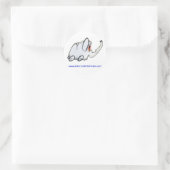 Seltsamer Schlummer - Elefant auf Rädern! Runder Aufkleber (Tasche)