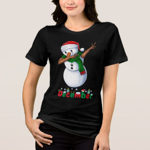 seltsamer Schneetanz Tri-Blend Shirt
