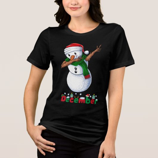 seltsamer Schneetanz Tri-Blend Shirt (Vorderseite)