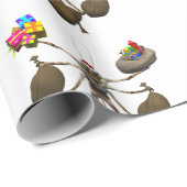 Seltsamer Strampler Weihnachtsmann mit vollen Händ Geschenkpapier (Rolleneckpunkt)