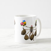 Seltsamer Strampler Weihnachtsmann mit vollen Händ Kaffeetasse (VorderseiteRechts)
