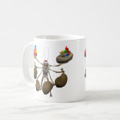 Seltsamer Strampler Weihnachtsmann mit vollen Händ Kaffeetasse (Vorderseite Links)