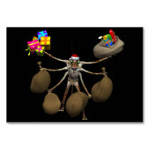 Seltsamer Strampler Weihnachtsmann mit vollen Händ Tischnummer (Vorderseite)