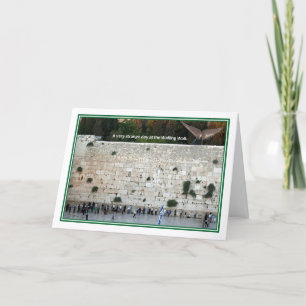 Seltsamer Tag am Wailing Wall Bar/Bat Mitzvah Card Karte