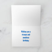 Seltsamer Tag Fischen Cartoon Geburtskarte Karte (Innenseite)