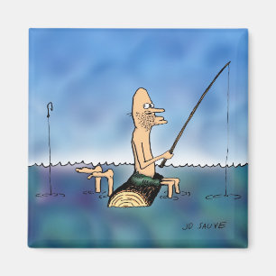 Seltsamer Tag Fischtrickfilm Magnet