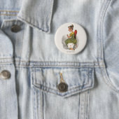 Seltsamer Trick viktorianische Karikatur gestreift Button (Beispiel)