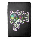 Seltsamer und ungewöhnlicher Lila Voodoo-Bär Badematte (Vorderseite Vertikal)