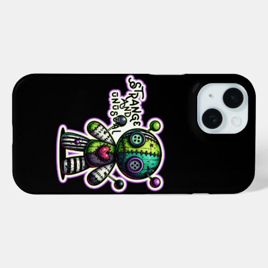 Seltsamer und ungewöhnlicher Lila Voodoo-Bär Case-Mate iPhone Hülle (Rückseite (Horizontal))