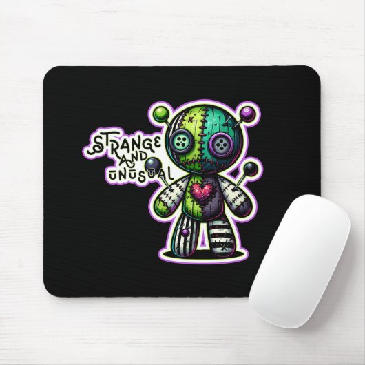 Seltsamer und ungewöhnlicher Lila Voodoo-Bär Mousepad (Mit Mouse)