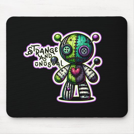 Seltsamer und ungewöhnlicher Lila Voodoo-Bär Mousepad (Vorne)