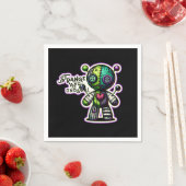 Seltsamer und ungewöhnlicher Lila Voodoo-Bär Serviette (Beispiel)