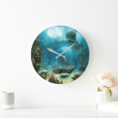 Seltsamer Unterwasser-Lebensraum Große Wanduhr (Zuhause)