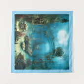 Seltsamer Unterwasser-Lebensraum Wandteppich (Vorderseite (Horizontal))