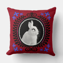 Seltsamer Weißer Hase: Rot, Blau, Rosa & Schwarz
